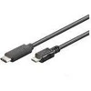USB kabelis MicroConnect USB-C - mikroUSB 0,6 m juodasis (USB3.1CAMIB3.06)