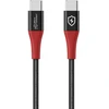 Kabelis USB MicroConnect USB-C - USB-C 1.5 m Juodai-raudona (Safe Charge USB-C to C Data)