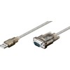 USB kabelis MicroConnect USB-A - DB-9 1,5 m Pilkas (USB2.0 - nuoseklus DB9 M-M, 1,5 m)