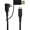 USB kabelis MicroConnect USB-A + USB-C - USB-C 1 m Juodas (USB3.1CC1MDE)