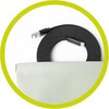 Mobile Origin Plokščias magnetinis patentuotas originalus USB-A į USB-C laidas, 1 m, juodas