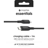 Zagg Mophie Essentials Lightning į USB-C 1 m laidas – juodas