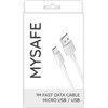 MYSAFE NB CABLE P156 MICRO USB 1M Baltas