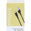 MYSAFE CABLE CL1M MICRO USB 1M Juodas