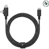 „Native Union Belt Cable Duo Pro 240W“ – USB-C – USB-C / „Lightning“ laidas, 2,4 m (cosmos)