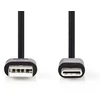Kabelis USB Nedis 2.0 1 m USB A USB C 0,48 Gbit/s Juodas (CCGL60601BK10)