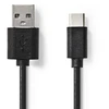 Kabelis USB Nedis 2.0 1 m USB A USB C 0,48 Gbit/s Juodas (CCGL60601BK10)