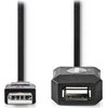 Kabelis USB Nedis USB-A - USB-A 10 m Juodas (CCGL60EXTBK100)