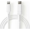 USB kabelis Nedis Lightning - USB-C 1 m, baltas (CCGW39650WT10)