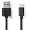 Kabelis USB Nedis USB 2.0 2 m USB A USB C 0,48 Gbit/s 2,5 W juoda (CCGL60601BK20)