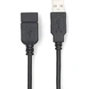 Kabelis USB Nedis USB-A - USB-A 1 m Juodas (CCGL60010BK20)