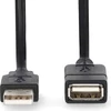 Kabelis USB Nedis USB-A - USB-A 1 m Juodas (CCGL60010BK20)