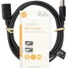 Kabelis USB Nedis USB-A - USB-A 1 m Juodas (CCGL60010BK20)