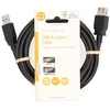 Kabelis USB Nedis USB-A - USB-A 2 m Juodas (CCGL61010BK20)