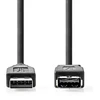 Kabelis USB Nedis USB-A - USB-A 2 m Juodas (CCGL61010BK20)
