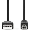 Kabelis USB Nedis USB-A - USB-B 1 m Juodas (CCGL60100BK10)