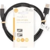 Nedis Kabelis spausdintuvui USB 2.0 A kištukas - USB B kištukas 480Mbps 2m, juodas