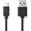 Nedis USB-A – USB-C USB laidas 2 m juodas (CCGL60600BK20)