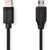 Nedis USB-C – micro-B USB laidas, 1 m juodas (CCGL60750BK10)