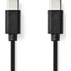 Nedis USB-C – USB-C USB laidas 1 m juodas (CCGL60700BK10)