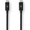 Nedis USB-C – USB-C USB laidas 2 m juodas (CCGP66020BK20)