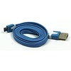 Neutralle USB laidas (2.0), USB A M - microUSB (M), 1m, plokščias, mėlyna