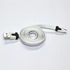 Neutralle USB kabelis (2.0), USB A M - microUSB (M), 1m, płaski, balta