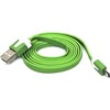 Neutralle USB kabelis (2.0), USB A M - microUSB (M), 1m, płaski, žalia