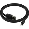 Neutralle USB laidas (2.0), USB A (M) reversable - microUSB reversable (M), 0,3m, plokščias, juoda, dvipusis, EOL