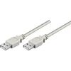 Neutralle USB kabelis (2.0), USB A M - USB A M, 1.8m, pilka, High Speed, EOL