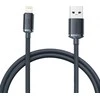 Baseus Crystal Shine laidas USB - Lightning 2.4A 1.2m - Juodas