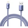 Baseus Crystal Shine kabelis USB - Lightning 2.4A 2m - Violetinis