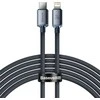 Baseus Crystal Shine USB-C į Lightning jungties laidas, 20W, PD, 2m juodos spalvos
