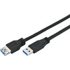 Wentronic USB kabelis OEM USB-A - USB-A 1,8 m Juodas (93998)
