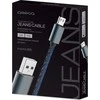 Kabelis OMEGA 44200 microUSB 1m 2A Džinsai