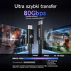Orico Thunderbolt 5 USB-C kabelis 80Gbps, 240W, 8K@60Hz, 1.5m, juodas