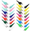 Orno EXC mobilusis USB laidas - micro USB WHIPPY, 0,9 m, 3 A, greitas įkrovimas, spalvų mišinys