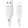 Orno Kabelis USB-A - „Lightning“ Miccell VQ-D06 laidas, 2.4A, 1m, baltas