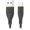 Orno Kabelis USB-A - USB-C laidas Miccell VQ-D06, 2.4A, 1m, juodas