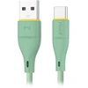 Orno USB-A - USB-C Miccell VQ-D06 kabelis, 2.4A, 1m, žalias