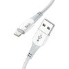 Hoco PTC kabelis USB A vyriškas - iPhone Lightning 8 kontaktų 2,4A Ferry X70 1m baltas