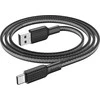PTC HOCO Cable USB A Male to Type-C Male, 3A, Jeager, Juodai/ baltas, 1.0m, X69,
