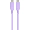Kabelis USB PremiumCord PREMIUMCORD Kabelis USB-C na USB-C, 60W, 480Mbps, silikonowy, violetinė, 1,5m