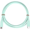 PREMIUMCORD USB-C–USB-C laidas, 60 W, 480 Mbps, silikoninis, turkio spalvos, 1,5 m
