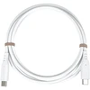 PREMIUMCORD USB-C–USB-C laidas, 60 W, 480 Mbps, silikoninis, baltas, 1,5 m