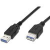USB kabelis PremiumCord USB-A - USB-A 3 m Juodas (cuckoo3Bk)
