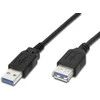 USB kabelis PremiumCord USB-A - USB-A 3 m Juodas (cuckoo3Bk)