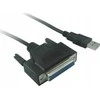 Kabelis USB PremiumCord USB-A - DB-25 1 m Juodas (kuprint2)
