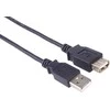 Premiumcord USB 2.0 extension cable, A-A, 0.5m juodas