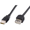 USB kabelis PremiumCord USB-A - USB-A 1 m Juodas (kupaa1Bk)